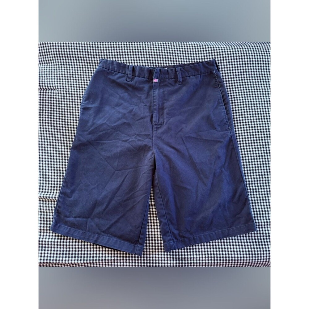 Quiksilver Navy Flat-Front Men's Chinos Shorts Size 34